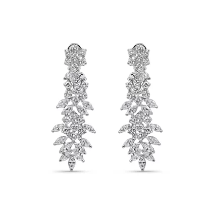 18K WHITE DIAMOND EARRINGS