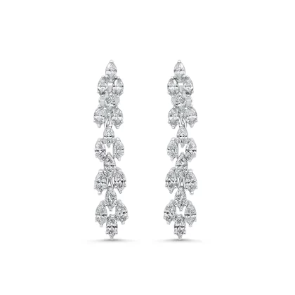 18K WHITE GOLD DIAMOND EARRINGS