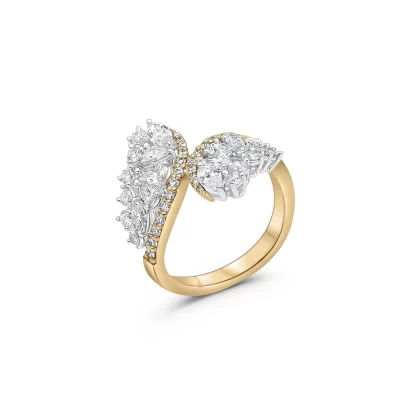 18K WHITE/PINK GOLD DIAMOND RING