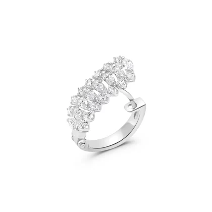 18K WHITE GOLD DIAMOND EARRING