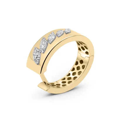 18K WHITE/PINK GOLD DIAMOND EARRING