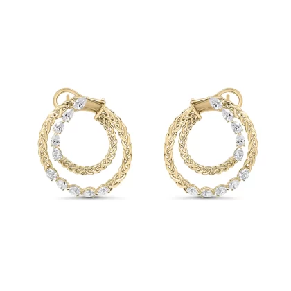18K WHITE GOLD DIAMOND EARRINGS