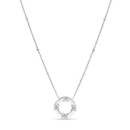 18K WHITE GOLD DIAMOND NECKLACE