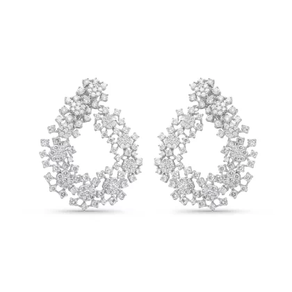 18K WHITE GOLD DIAMOND EARRINGS