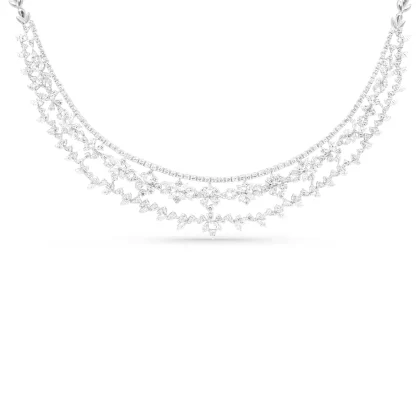 18K WHITE GOLD DIAMOND NECKLACE
