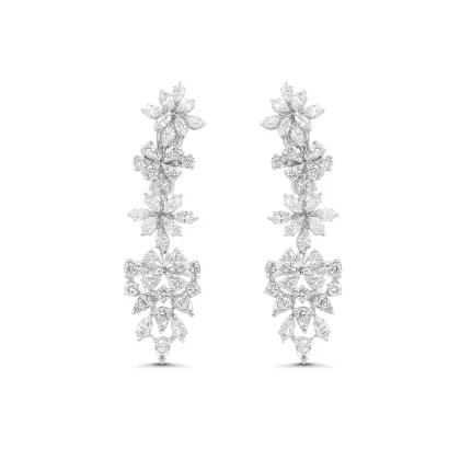 18K WHITE GOLD DIAMOND EARRINGS