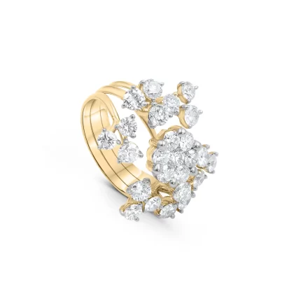 18K WHITE/YELLOW GOLD DIAMOND RING