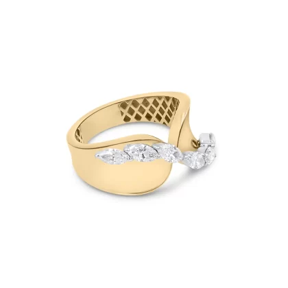 18K WHITE/PINK GOLD DIAMOND RING