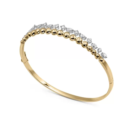 18K WHITE/YELLOW GOLD DIAMOND BRACELET