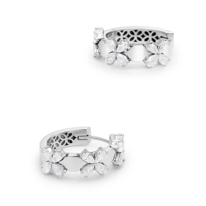 18K WHITE GOLD DIAMOND EARRINGS