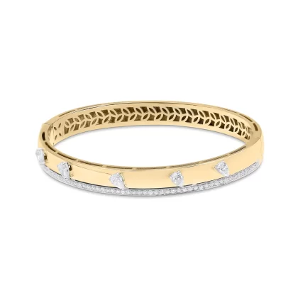 18K WHITE/PINK GOLD DIAMOND BRACELET